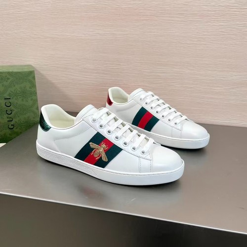 Men gucci ace white leather - gucci,